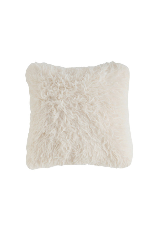 Housse de Coussin En Fourrure - Lapura - Ecru