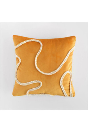 Housse de Coussin En Velours - Maeva - Mustard