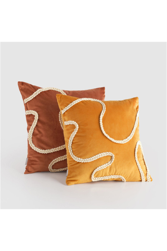 Housse de Coussin En Velours - Maeva - Carmel