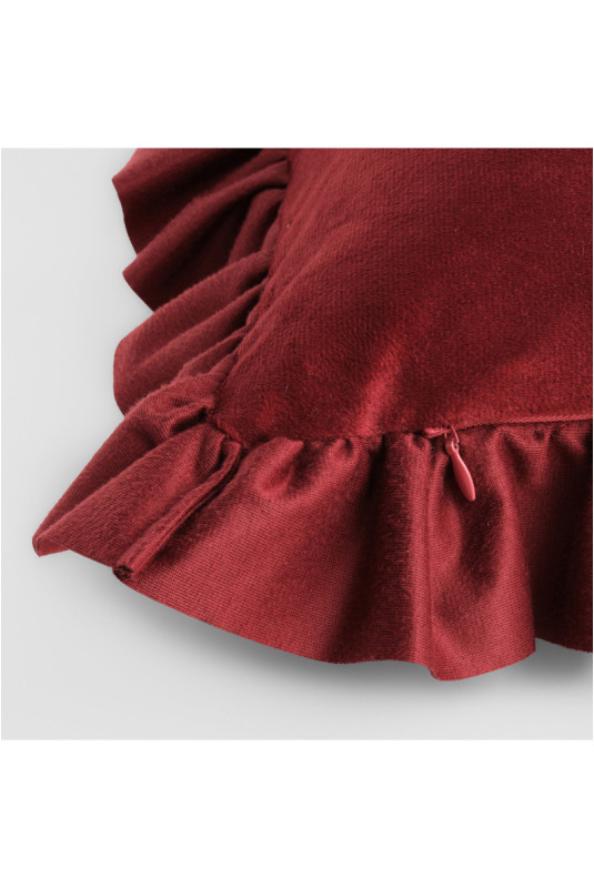 Housse de Coussin Jacquard - Mira - Wine