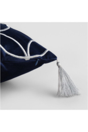 Housse de Coussin Brodée - Sombra - Dark Blue