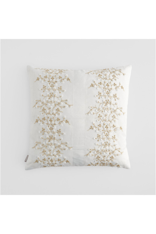 Housse de Coussin Brodée - Korido - White