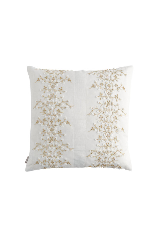 Housse de Coussin Brodée - Korido - White
