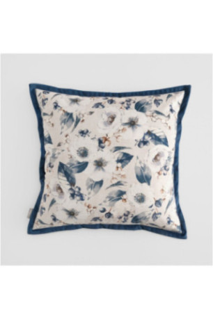 Housse de Coussin Imprimée - Ondelle - Ecru