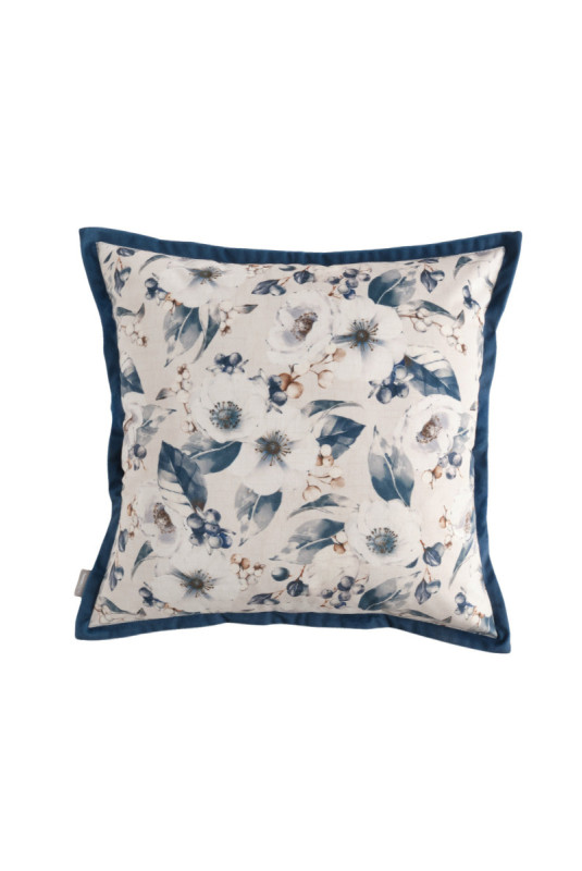 Housse de Coussin Imprimée - Ondelle - Ecru