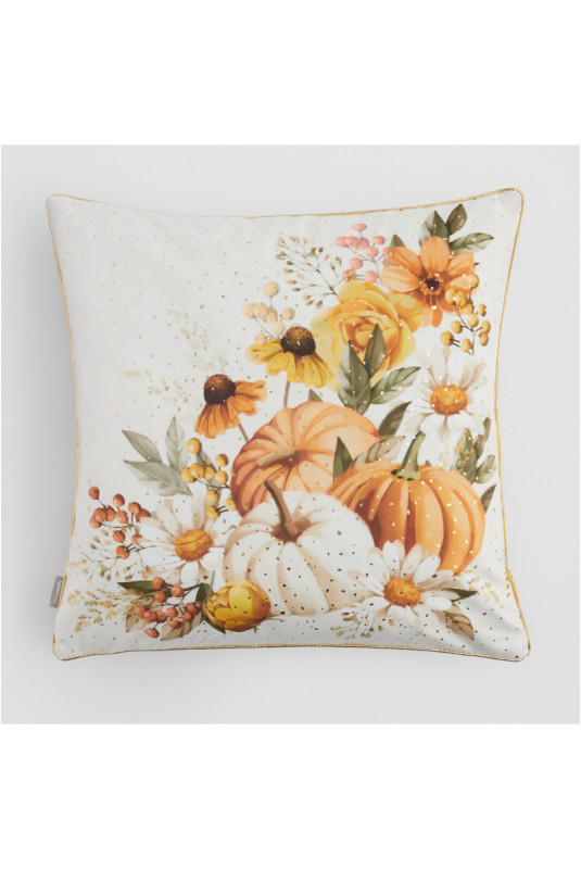 Housse de Coussin Imprimée - Pumprelle - Orange