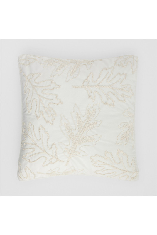 Housse de Coussin Brodée - Maple - White