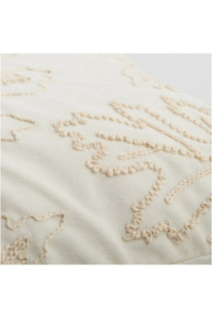 Housse de Coussin Brodée - Maple - White