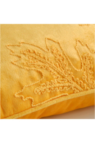 Housse de Coussin Brodée - Maple - Dark Yellow