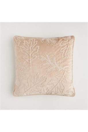 Housse de Coussin Brodée - Maple - Light Beige
