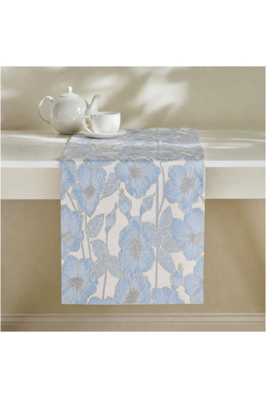 Chemin de Table Jacquard - Makowka - Blue
