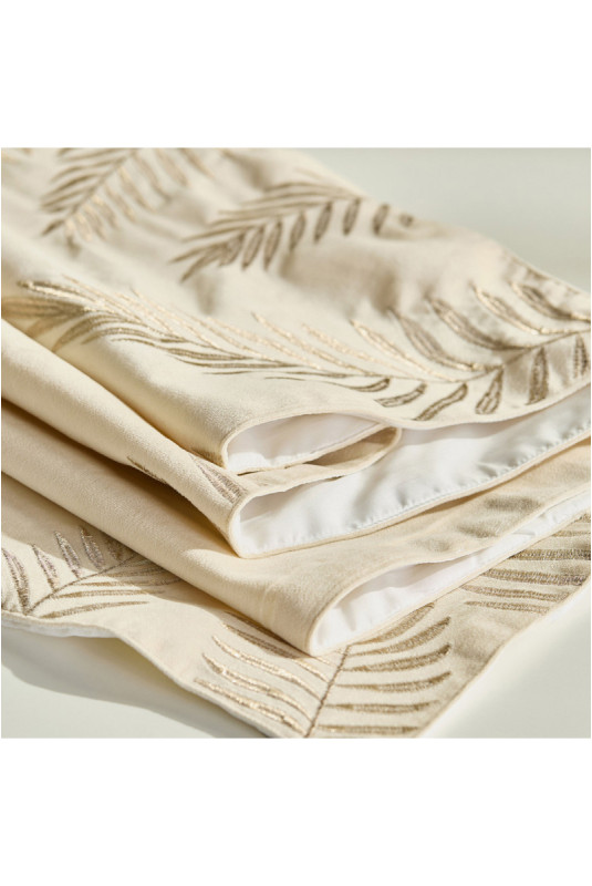 Chemin de Table Brodé - Solariso - Light Beige