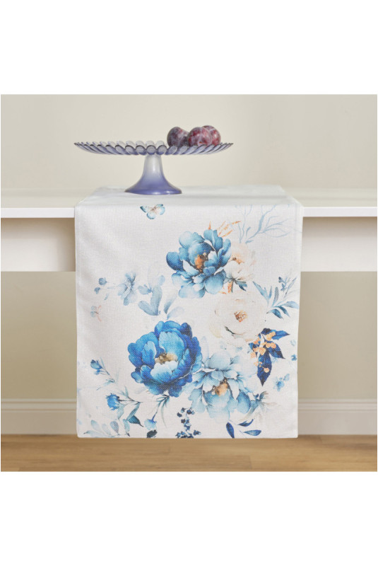 Chemin de Table Imprimé - Cyanelis - Blue