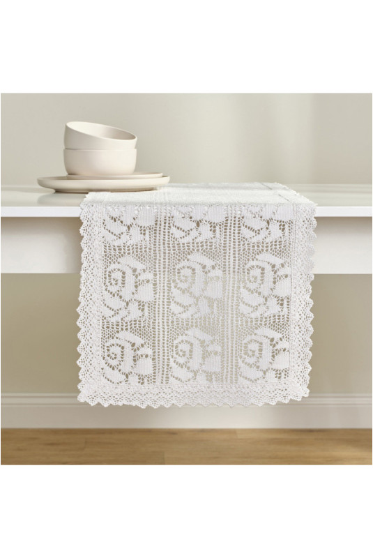 Chemin de Table En Dentelle - Folk2 - White