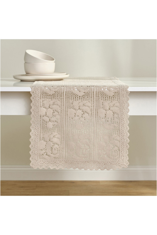 Chemin de Table En Dentelle - Folk2 - Beige