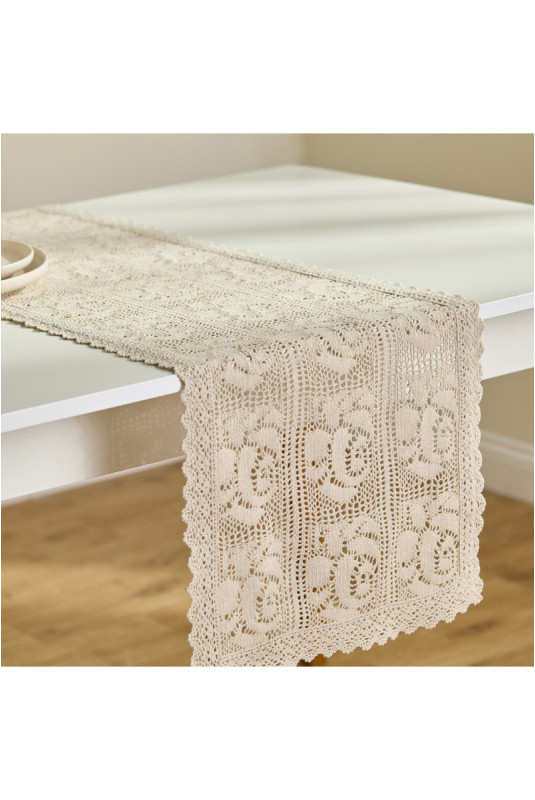 Chemin de Table En Dentelle - Folk2 - Beige