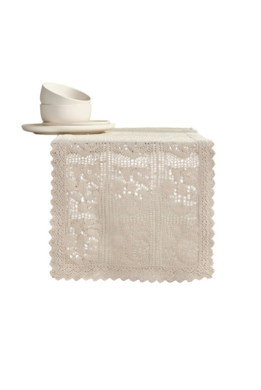 Chemin de Table En Dentelle - Folk2 - Beige