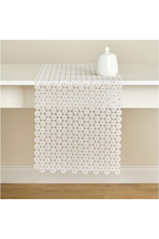 Chemin de Table En Dentelle - Douglasio - White