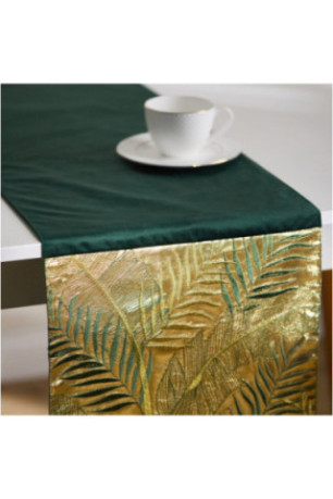 Chemin de Table Brodé - Tanami - Green