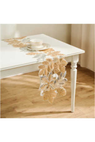 Chemin de Table Décoratif - Leafisa - Silver