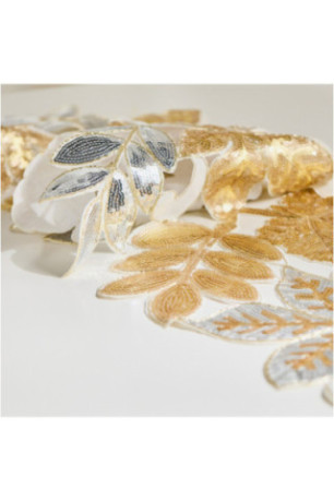 Chemin de Table Décoratif - Leafisa - Silver