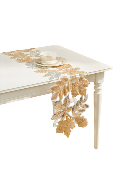 Chemin de Table Décoratif - Leafisa - Silver