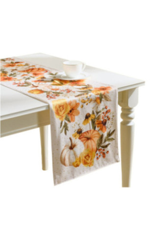 Chemin de Table Imprimé - Pumprelle - Orange