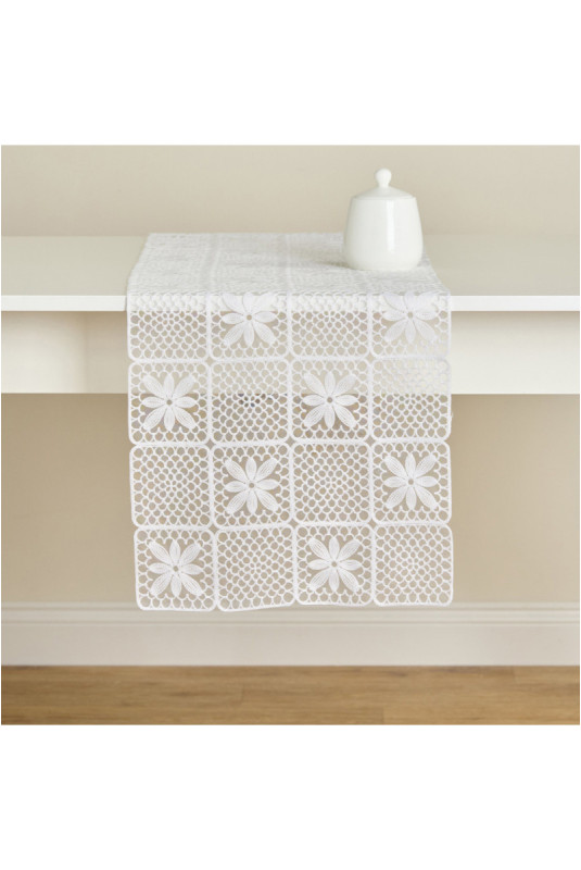Chemin de Table En Dentelle - Lapua - White