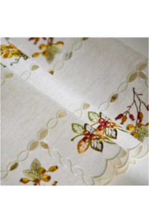 Chemin de Table Brodé - Cidera - White