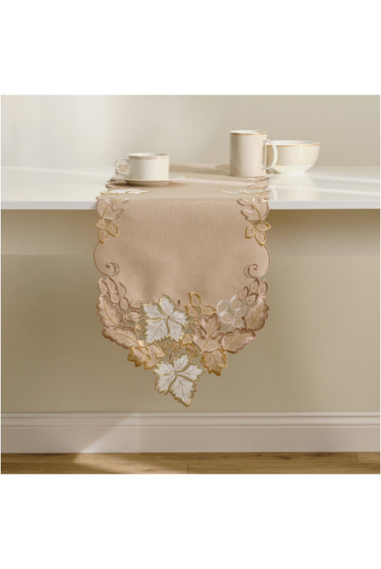 Chemin de Table Brodé - Herfso - Beige