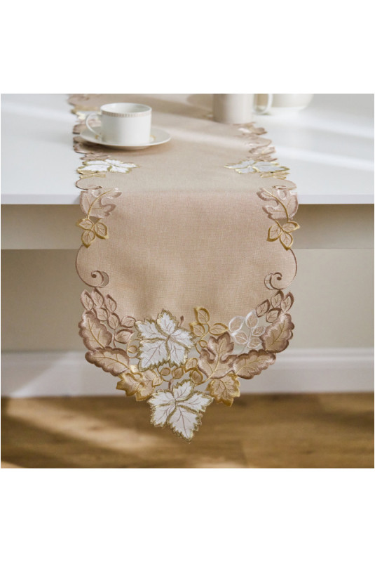 Chemin de Table Brodé - Herfso - Beige