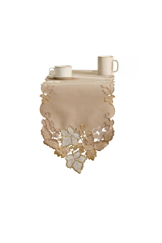 Chemin de Table Brodé - Herfso - Beige