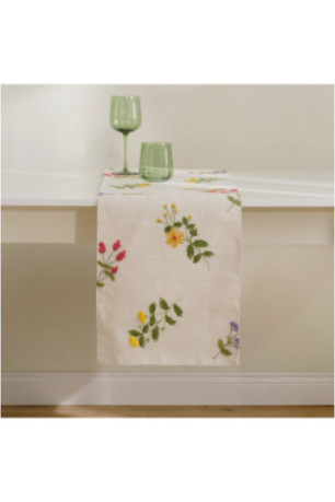 Chemin de Table Brodé - Glaslo - Light Beige