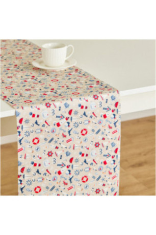 Chemin de Table Imprimé - Pelora - Beige