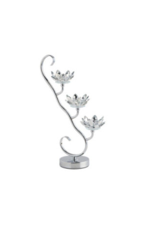 Porte-Bougies Triple - Cristal Shine Tree - Silver