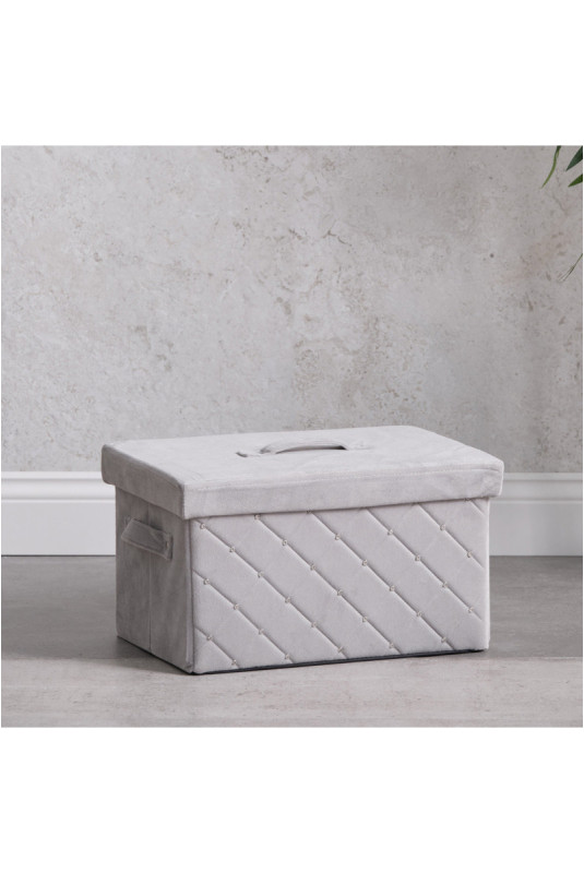 Boîte Avec Couvercle - Diamante - Grey