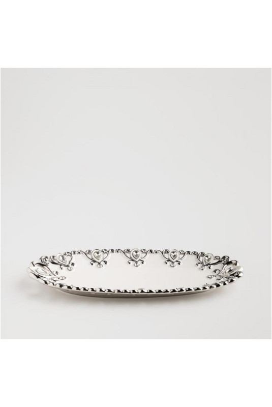 Assiette Décorative - Palazzo Oval Patera - White