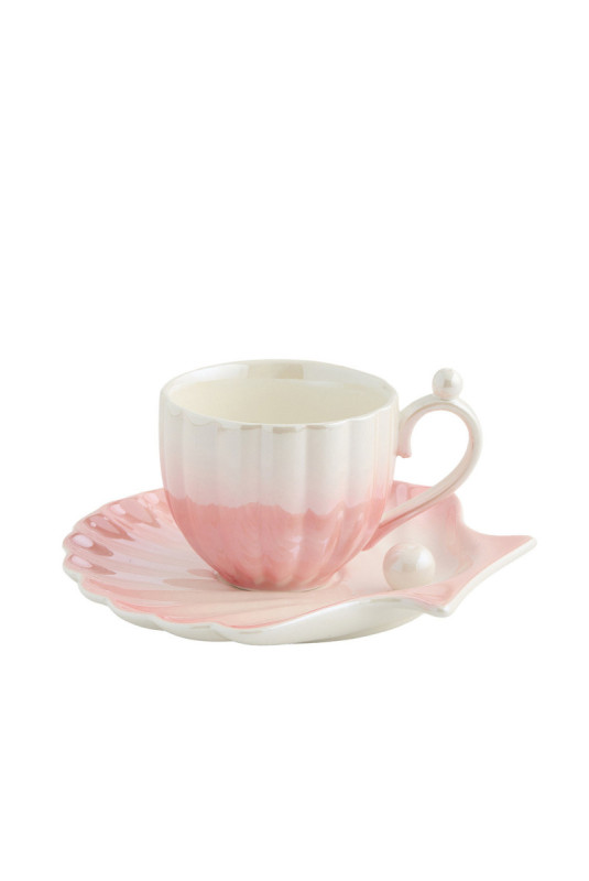 Tasse Avec Sous-Tasse - Pearli - Pink