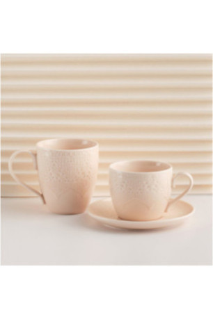 Tasse Avec Sous-Tasse - Kaira - Powder Pink