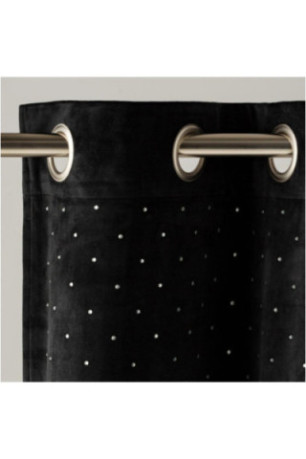 Rideau En Velours - Palazio - Black - 140x250cm