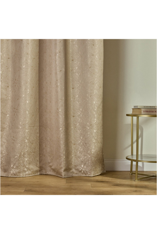 Rideau Jacquard - Redena - Beige - 140x250cm