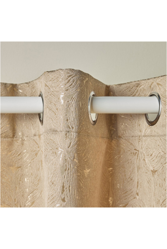 Rideau Jacquard - Redena - Beige - 140x250cm