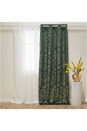 Rideau En Velours - Foglare - Dark Green - 140x280cm