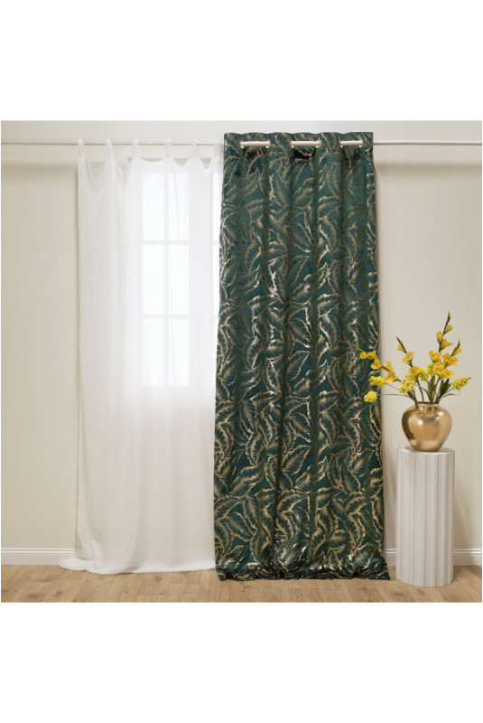 Rideau En Velours - Foglare - Dark Green - 140x280cm