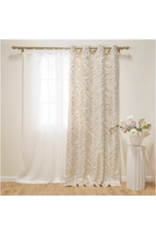 Rideau En Velours - Foglare - Beige - 140x280cm