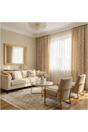 Rideau En Velours - Foglare - Beige - 140x280cm