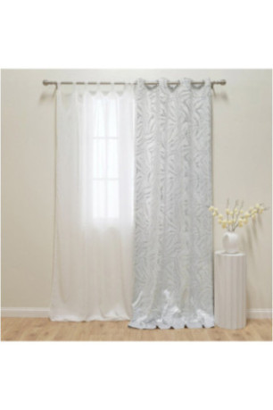 Rideau En Velours - Foglare - Grey - 140x280cm