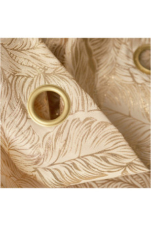 Rideau Jacquard - Vanlo - Beige - 140x280cm