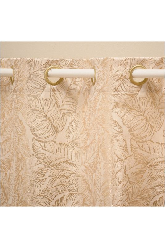 Rideau Jacquard - Vanlo - Beige - 140x280cm