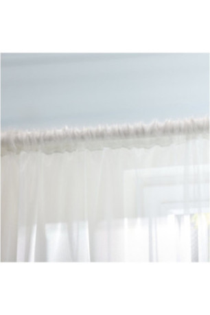Rideau Transparent Brodé - Castrina - White - 140x280cm